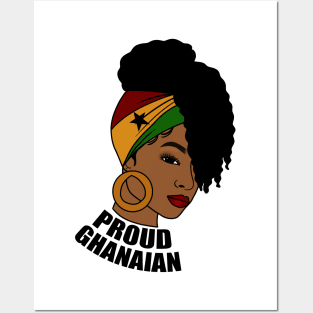 Ghana Flag, Proud Ghanaian Woman, Love Ghana, West Africa Posters and Art